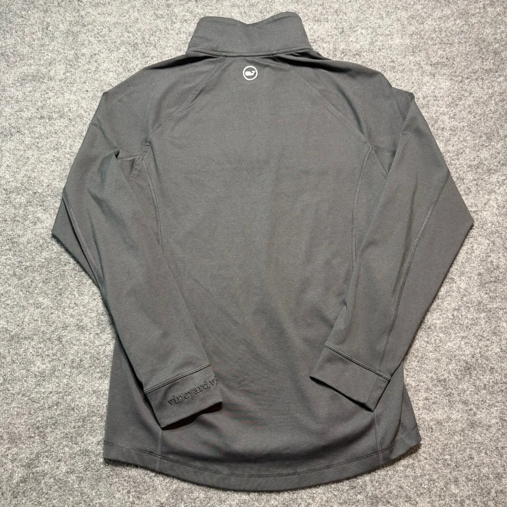 VINEYARD VINES Mens Palmetto Quarter Zip OTG Performance Pullover Grey Small